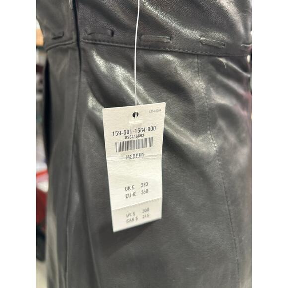 Abercrombie & Fitch Black Leather Halter Mini Dress - Picture 7 of 7